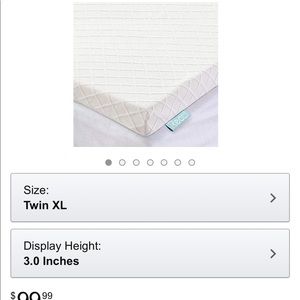 3” memory foam mattress